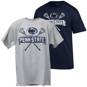navy and gray short sleeve t-shirts Penn State Nittany Lions Lacrosse